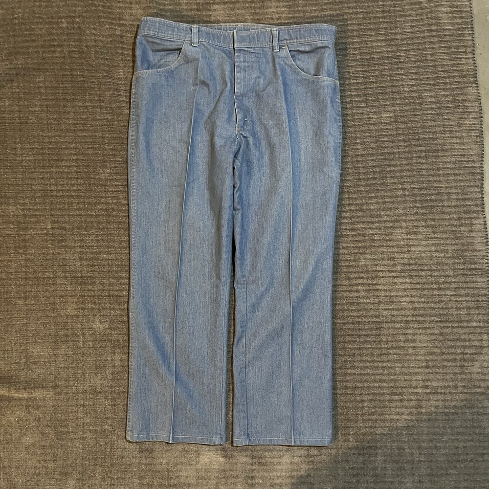 VTG Wrangler Denim Jeans Mens 38x29 Regular Stretch Flex Fit Zip Normcore NWOT